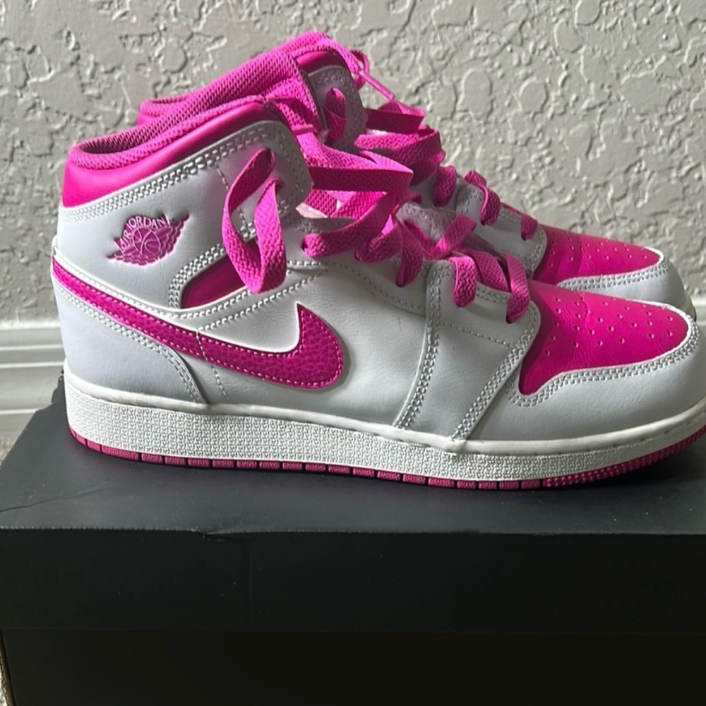 Nike Air Jordan Hot Pink and White High-Tops